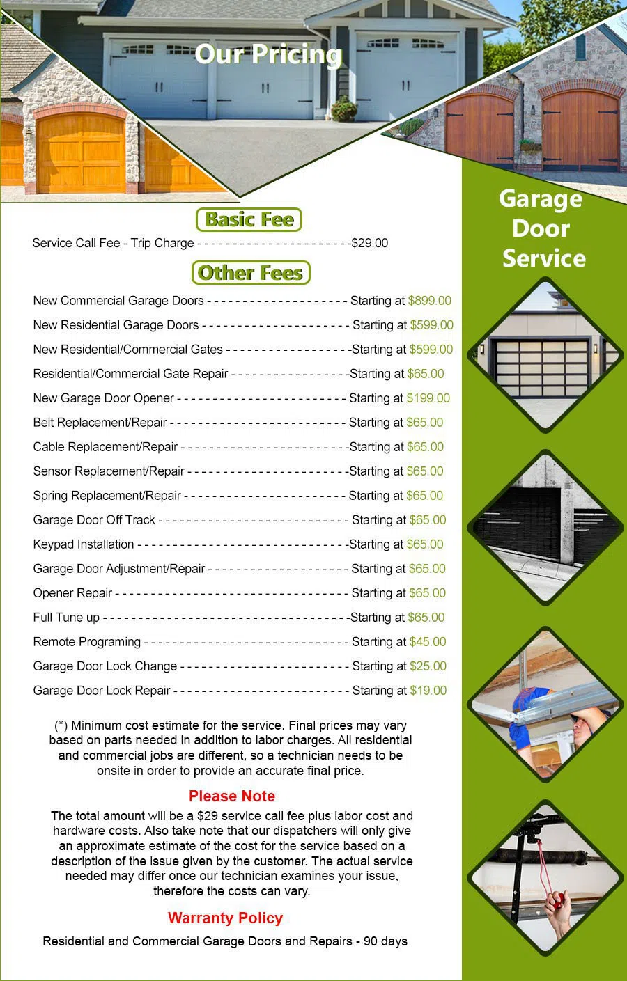 Interstate Garage Door Service Pasadena, TX 713-929-3071